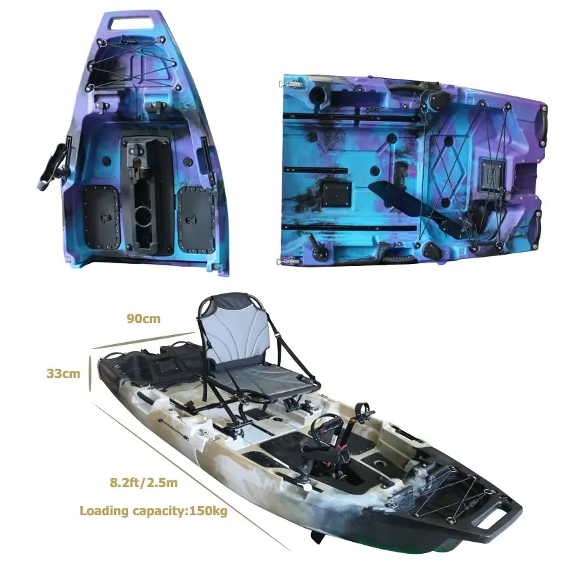 8ft Modular Single Seat Fin Pe - Fishing Kayak Pedal Drive recension och pris
