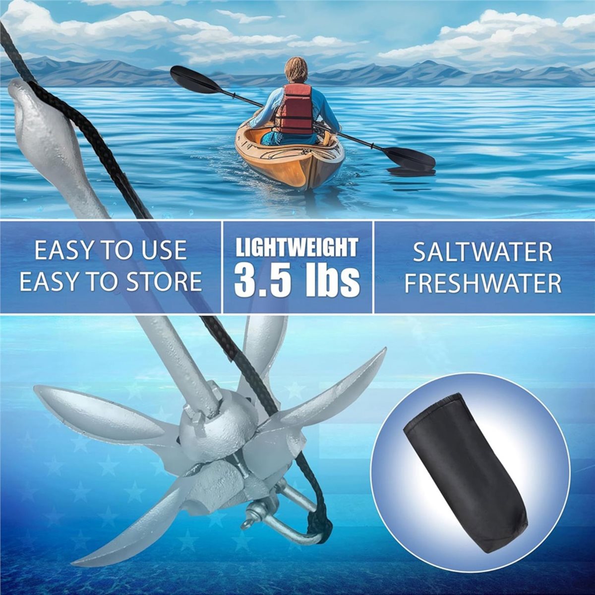 Big Discount Kayak Anchor, 3.5 - Fishing Kayak Anchor recension och pris